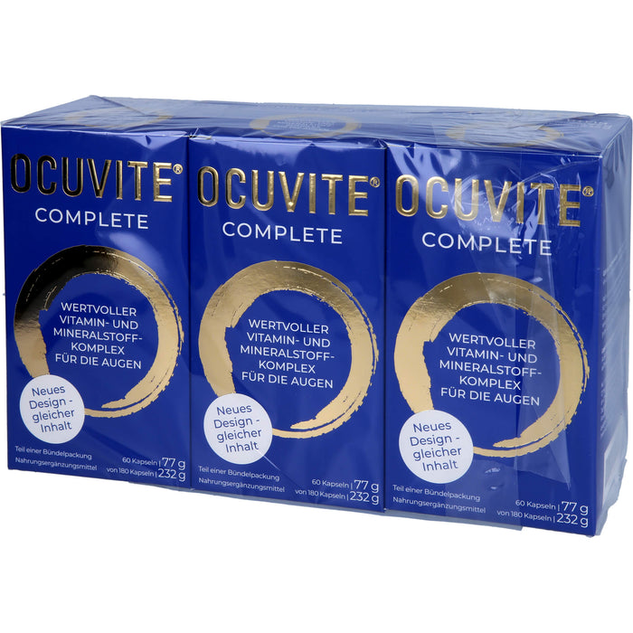 Ocuvite complete 12 mg Lutein wertvoller Vitamin- und Mineralstoffkomplex für die Augen, 180 pc Capsules
