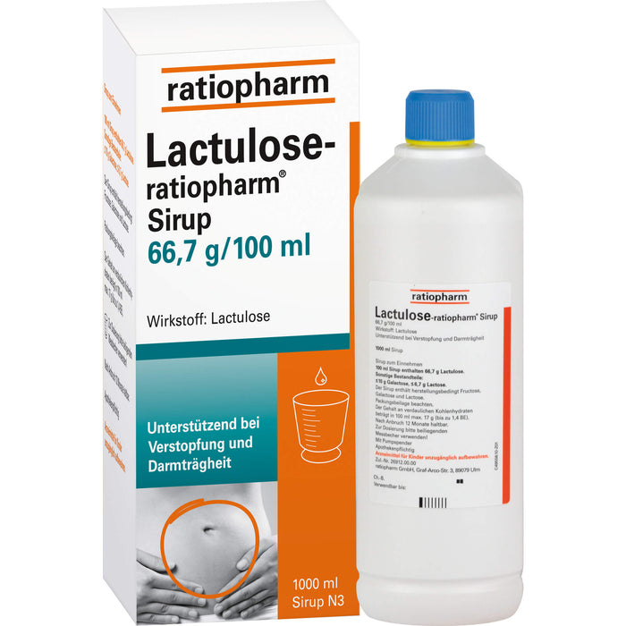 Lactulose-ratiopharm  Sirup, 1000 ml Solution