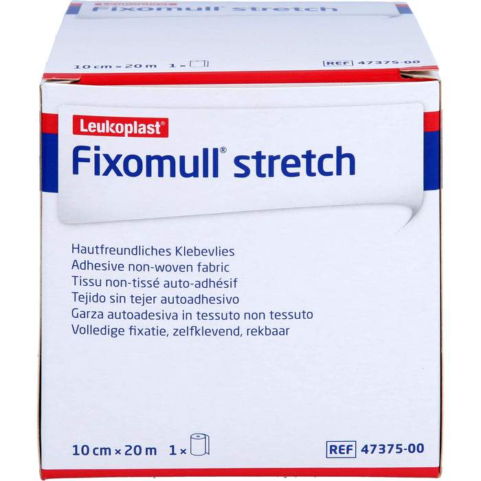 Fixomull Stretch 20 m x 10 cm hypoallergenes Klebevlies zur vollflächigen Verbandfixierung, 1 St. Pflaster