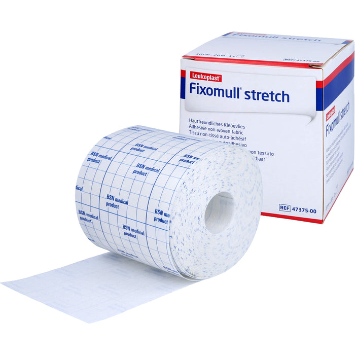 Fixomull Stretch 20 m x 10 cm hypoallergenes Klebevlies zur vollflächigen Verbandfixierung, 1 St. Pflaster