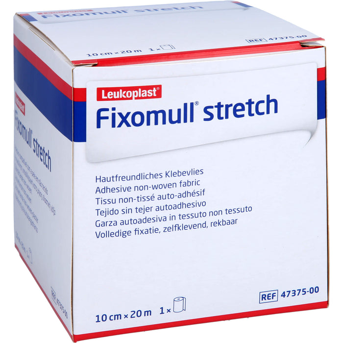 Fixomull Stretch 20 m x 10 cm hypoallergenes Klebevlies zur vollflächigen Verbandfixierung, 1 St. Pflaster
