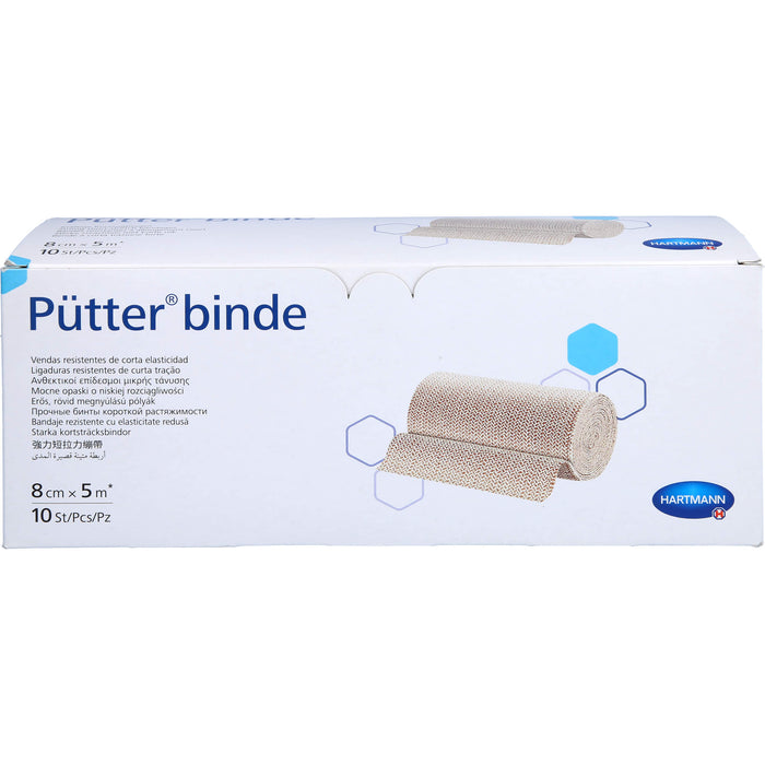 HARTMANN Pütterbinde 8 cm x 5 m, 10 St. Binde