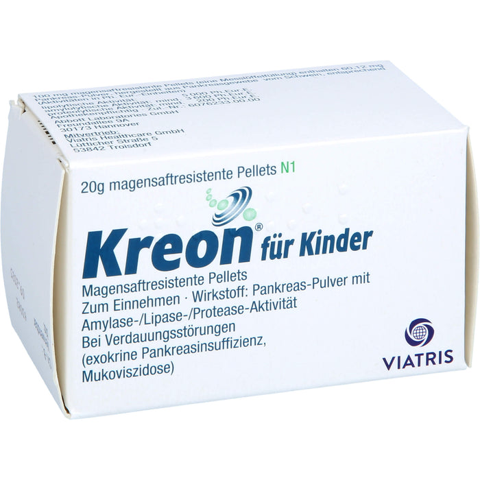 Kreon  für Kinder, Magensaftresistente Pellets, 20 g Poudre