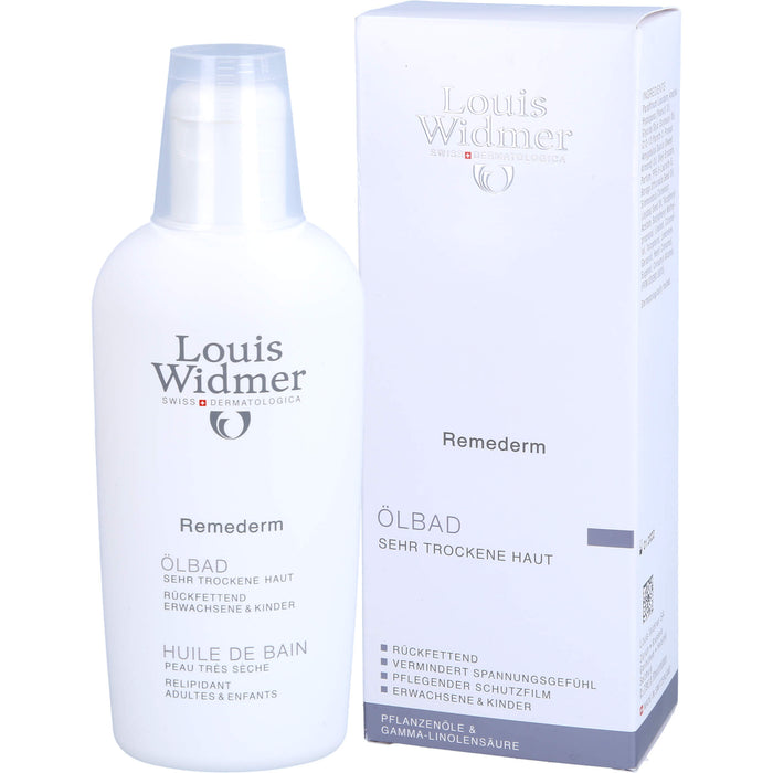 Louis Widmer Remederm Ölbad für sehr trockene Haut, 250 ml Bath additive