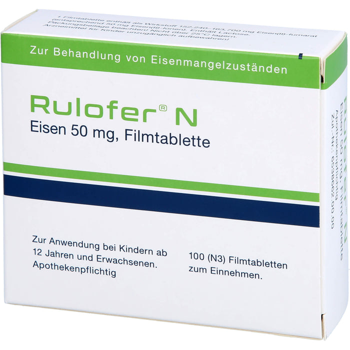 Rulofer N Eisen 50 mg Filmtabletten, 100 pcs. Tablets