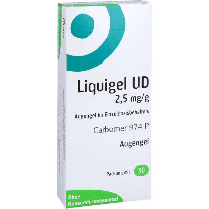 Liquigel UD 2,5 mg/g Augengel, 30 pcs. Single-dose pipettes