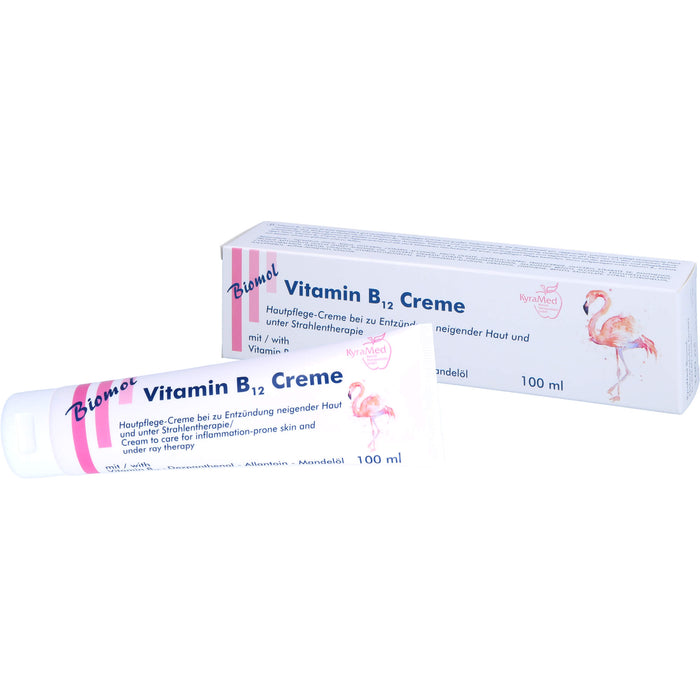 KyraMed Vitamin B12 Creme für zu Entzündung neigende Haut und bei Strahlentherapie, 100 ml Crème