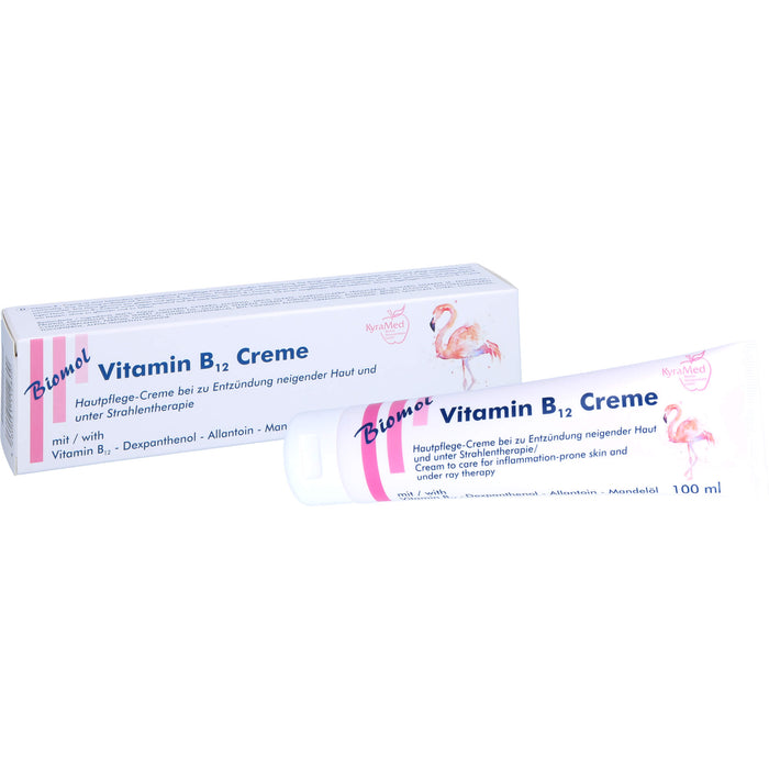 KyraMed Vitamin B12 Creme für zu Entzündung neigende Haut und bei Strahlentherapie, 100 ml Crème