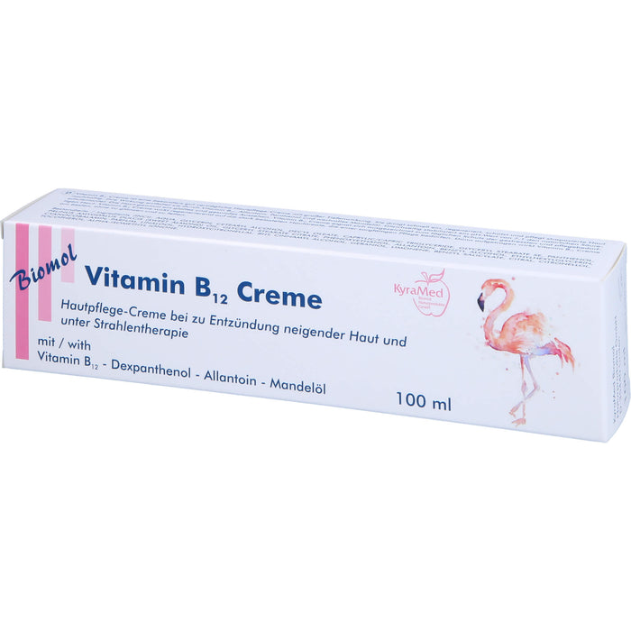 KyraMed Vitamin B12 Creme für zu Entzündung neigende Haut und bei Strahlentherapie, 100 ml Crème
