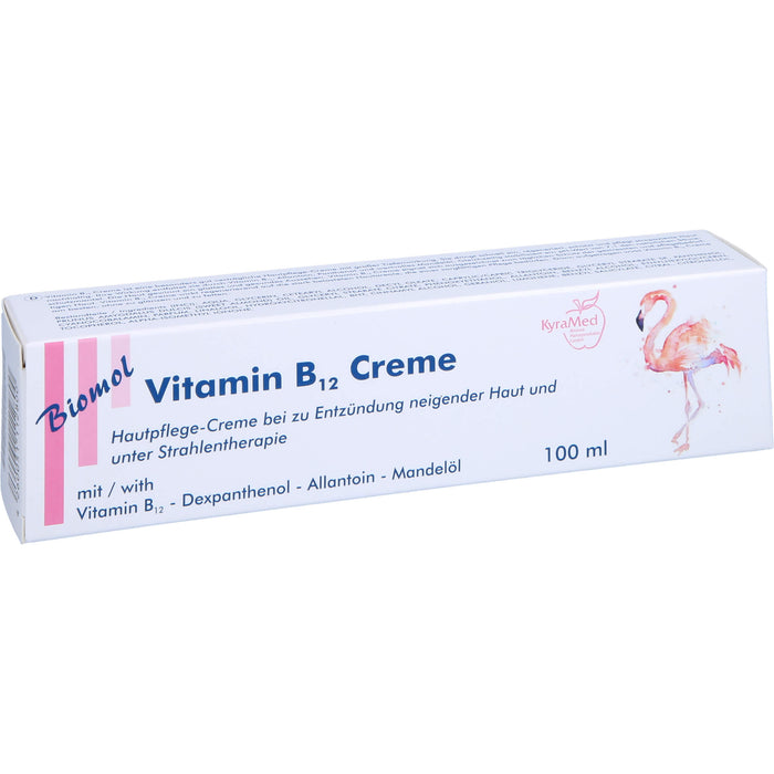 KyraMed Vitamin B12 Creme für zu Entzündung neigende Haut und bei Strahlentherapie, 100 ml Crème