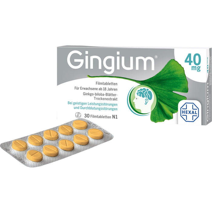 Gingium 40 mg Filmtabletten, 30 pcs. Tablets