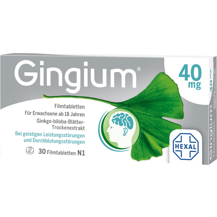Gingium 40 mg Filmtabletten, 30 pcs. Tablets