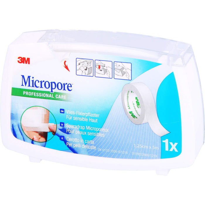 MICROPORE 1,25CMX5M ROLLENPFLASTER, 1 pc Pansement