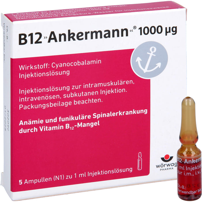 B12 Ankermann  1000 µg, Injektionslösung, 5 St. Ampullen