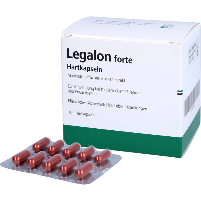 Legalon forte Eurim Hartkapseln zur unterstützenden Behandlung von Lebererkrankungen, 100 pcs. Capsules