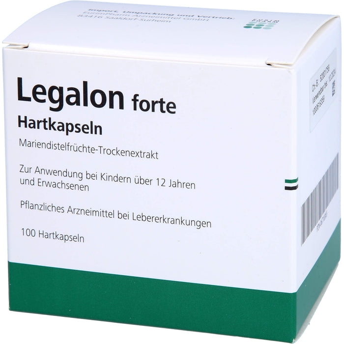Legalon forte Eurim Hartkapseln zur unterstützenden Behandlung von Lebererkrankungen, 100 pcs. Capsules