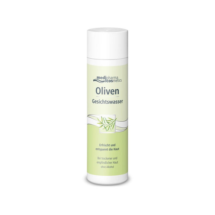 Medipharma Cosmetics Oliven Gesichtswasser erfrischt und entspannt trockene und empfindliche Haut, 200 ml Lösung