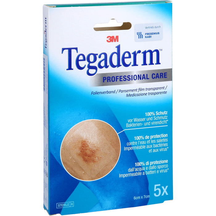 3M Tegaderm Film 6 x 7 cm atmungsaktiver Transparentverband, 5 pcs. Patch