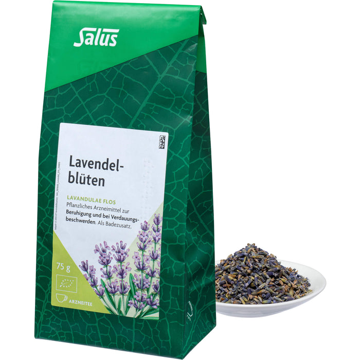 Salus Lavendelblüten Lavandulae flos bio zur Beruhigung und bei Verdauungsbeschwerden, 75 g Tea