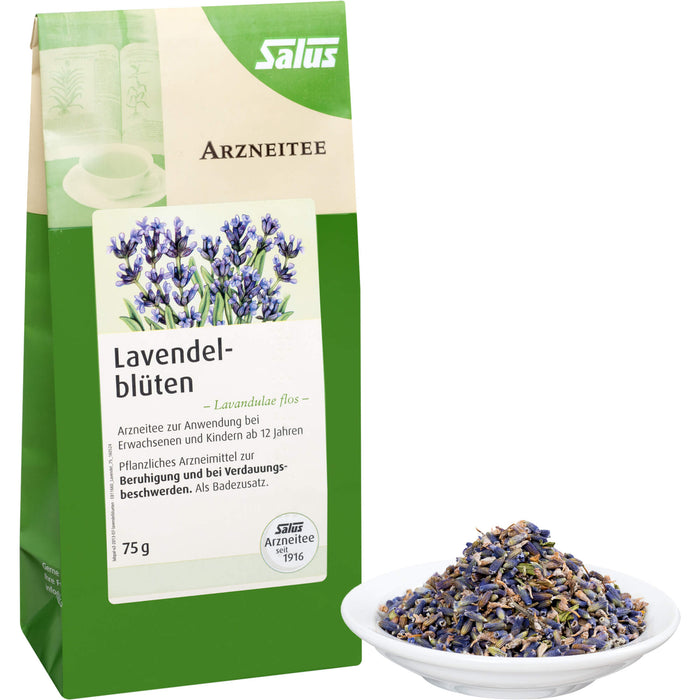 Salus Lavendelblüten Lavandulae flos bio zur Beruhigung und bei Verdauungsbeschwerden, 75 g Tea
