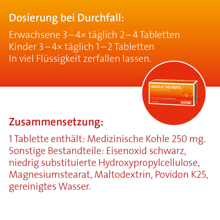 Kohle Hevert, 100 pc Tablettes