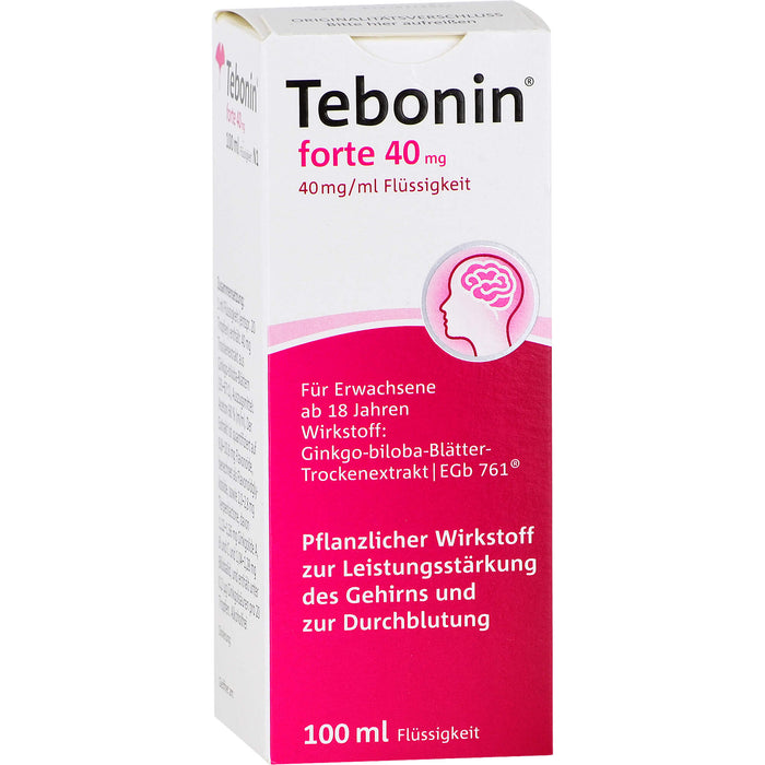 Tebonin forte 40 mg Lösung zur Leistungsstärkung des Gehirns und zur Durchblutung, 100 ml Lösung