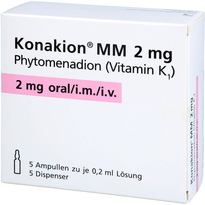 Konakion  MM 2 mg, Lösung, 5 pcs. Ampoules