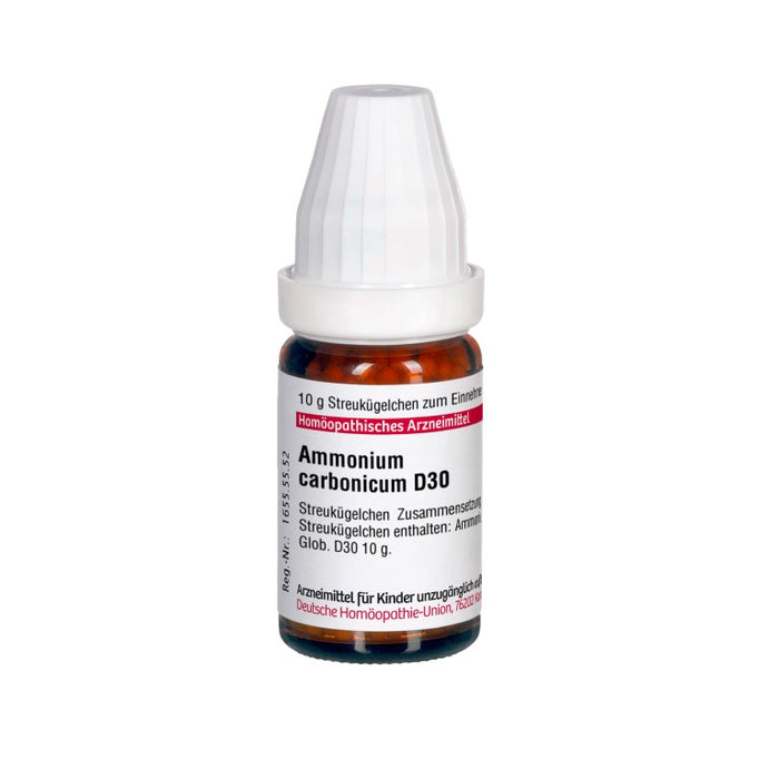 Ammonium carbonicum D30 DHU Globuli, 10 g Globules