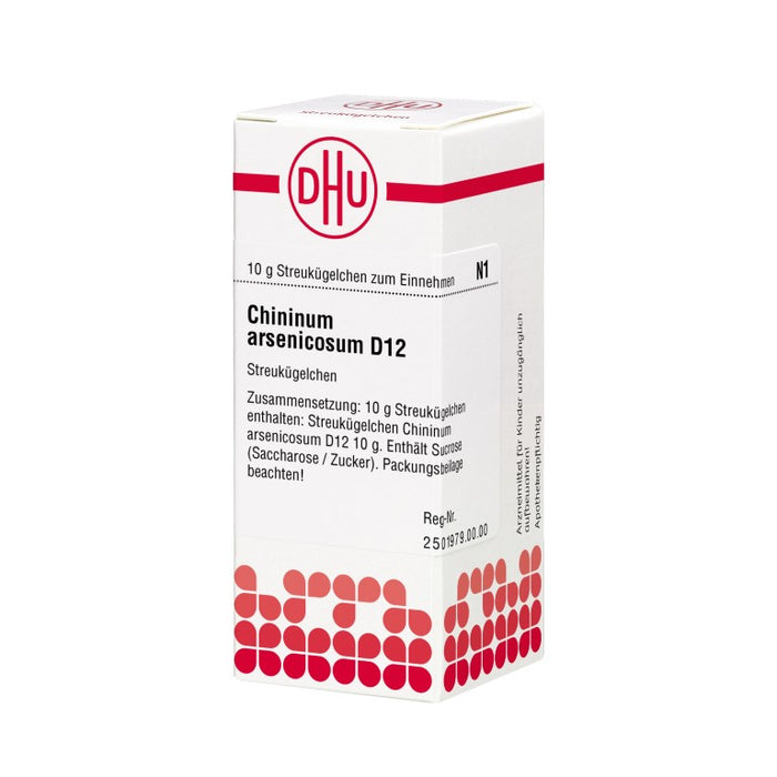 Chininum arsenicosum D12 DHU Globuli, 10 g Globules