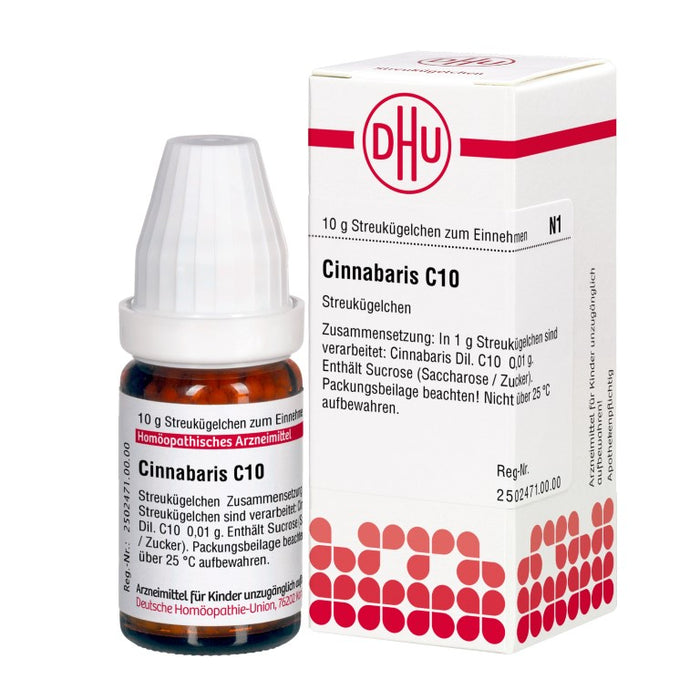 Cinnabaris C10 DHU Globuli, 10 g Globules