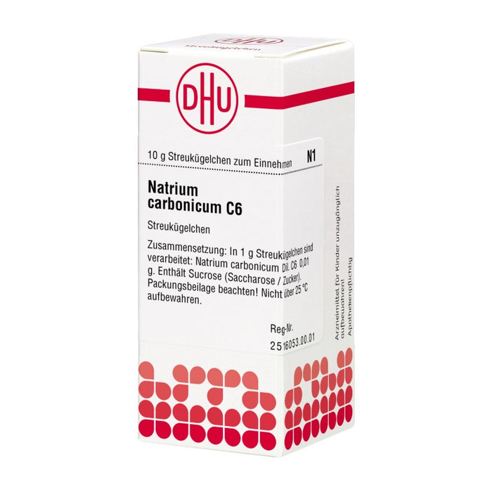 Natrium carbonicum C6 DHU Globuli, 10 g Globules