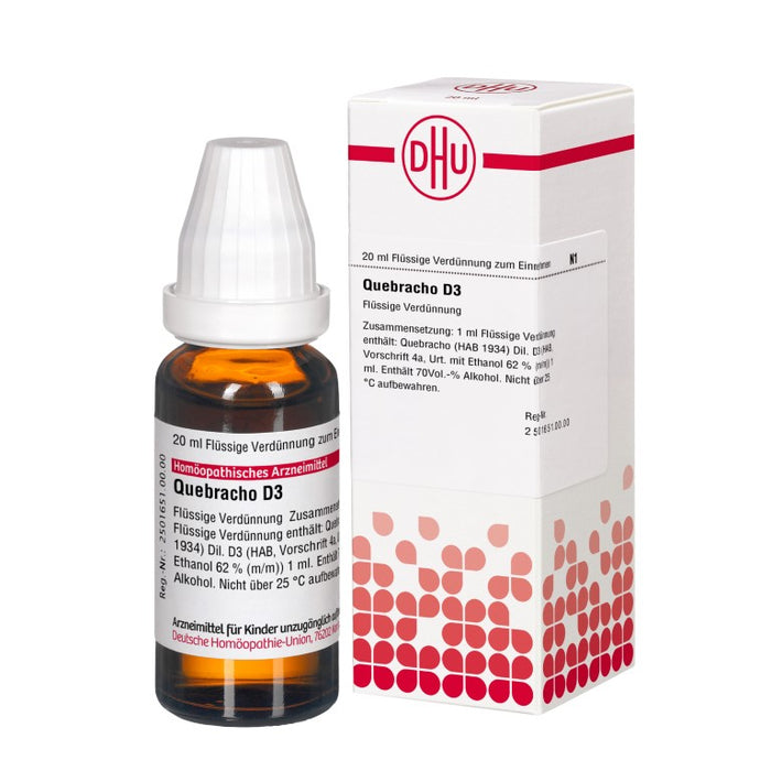 Quebracho D3 DHU Dilution, 20 ml Solution