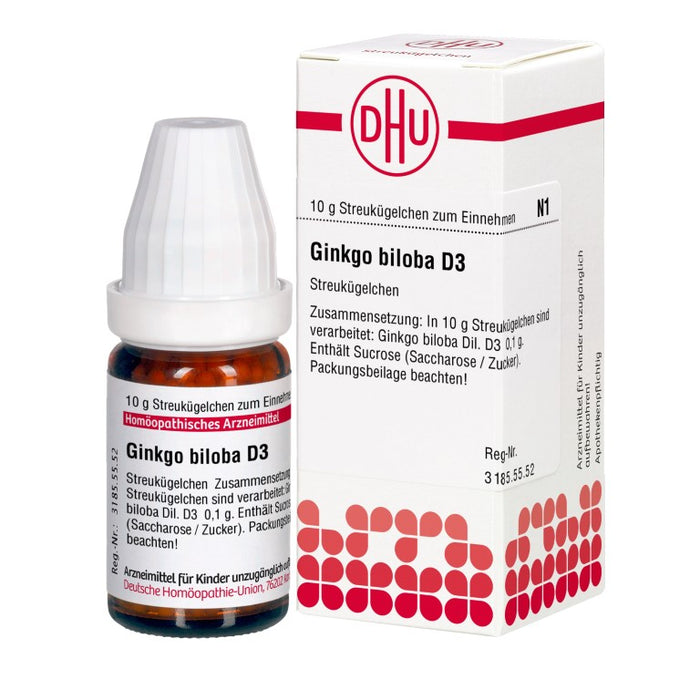 Ginkgo biloba D3 DHU Globuli, 10 g Globules