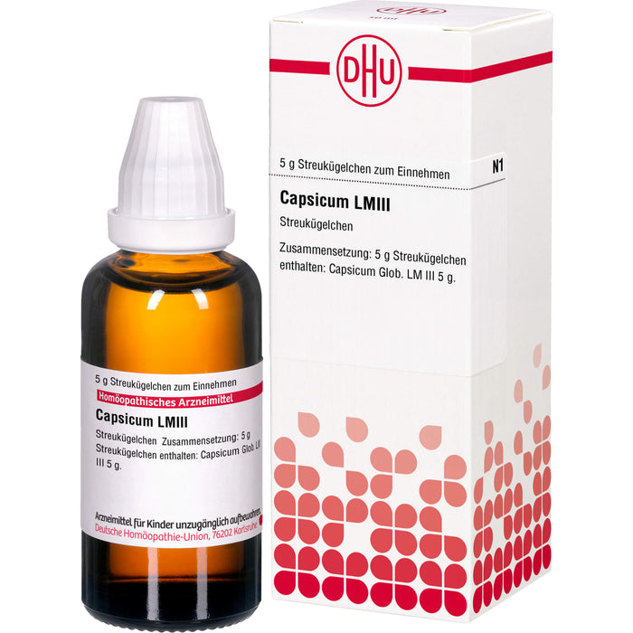 Capsicum LM III DHU Globuli, 5 g Globules