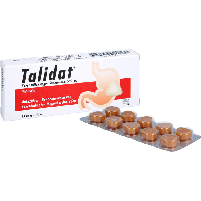 Talidat 500 mg Kaupastillen gegen Sodbrennen, 20 pcs. Pastilles