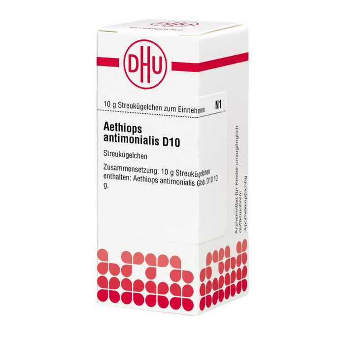 Aethiops antimonialis D10 DHU Globuli, 10 g Globules