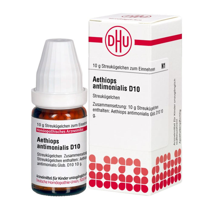Aethiops antimonialis D10 DHU Globuli, 10 g Globules