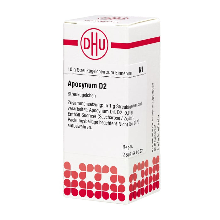 Apocynum D2 DHU Globuli, 10 g Globules