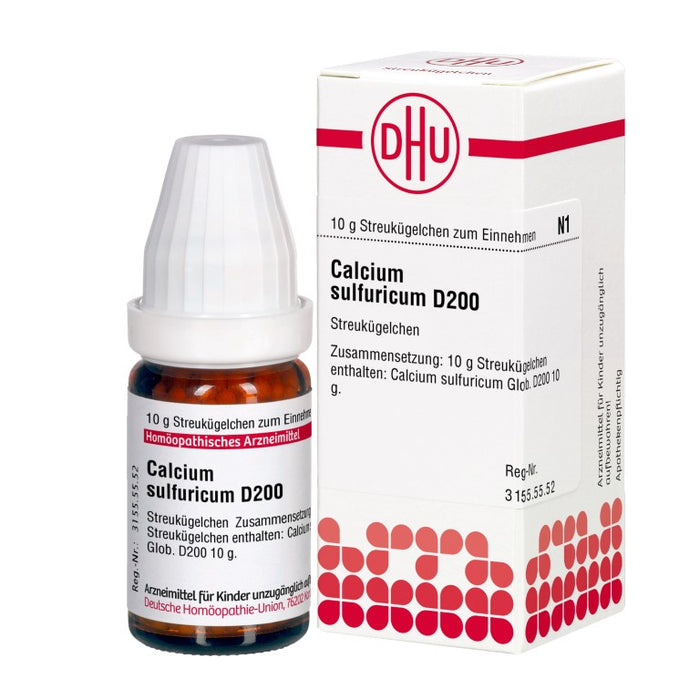 Calcium sulfuricum D200 DHU Globuli, 10 g Globules