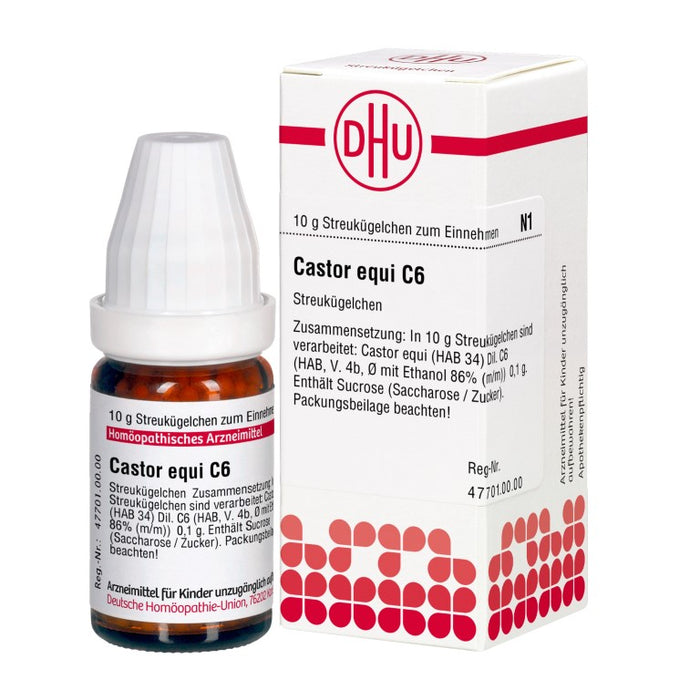 Castor equi C6 DHU Globuli, 10 g Globules