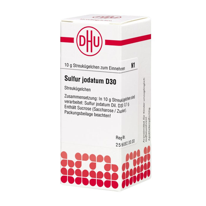 Sulfur jodatum D30 DHU Globuli, 10 g Globules