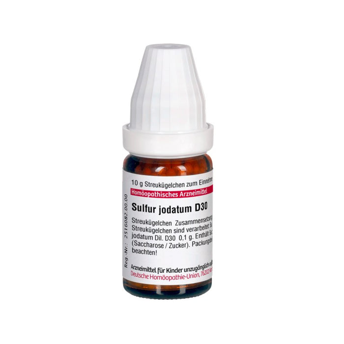 Sulfur jodatum D30 DHU Globuli, 10 g Globules