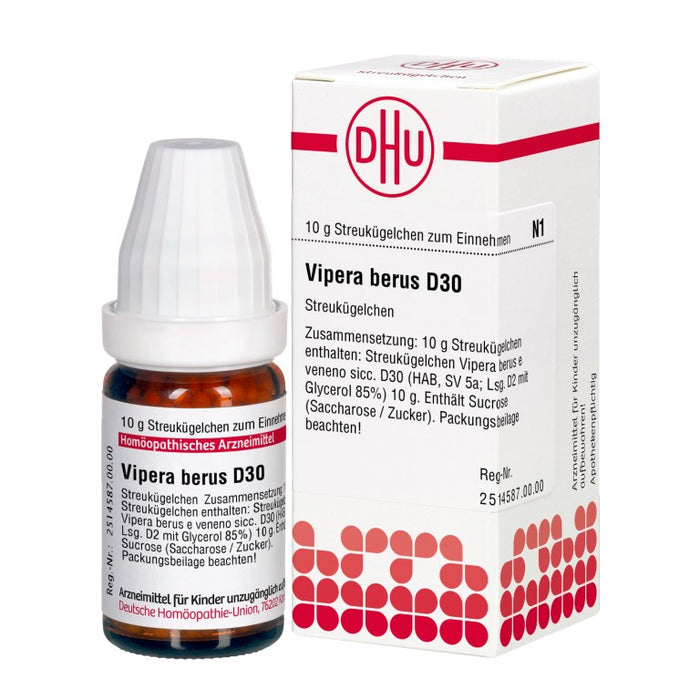 Vipera berus D30 DHU Globuli, 10 g Globules