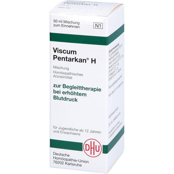 DHU Viscum album Pentarkan H Mischung zur Begleittherapie bei erhöhtem Blutdruck, 50 ml Solution