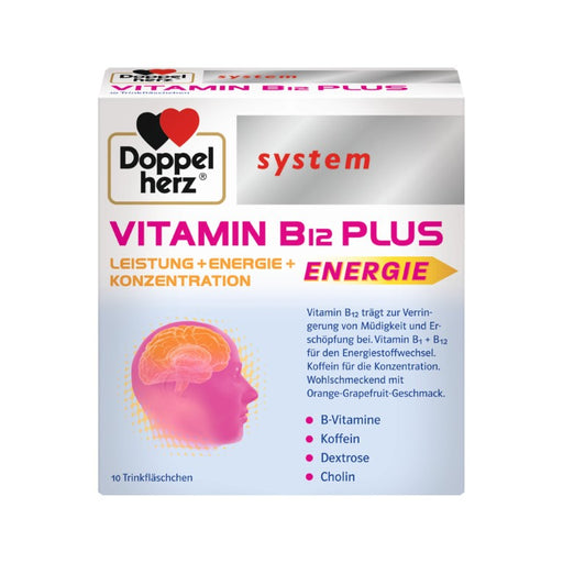 Doppelherz Vitamin B12 Plus system, 10 St. Ampullen