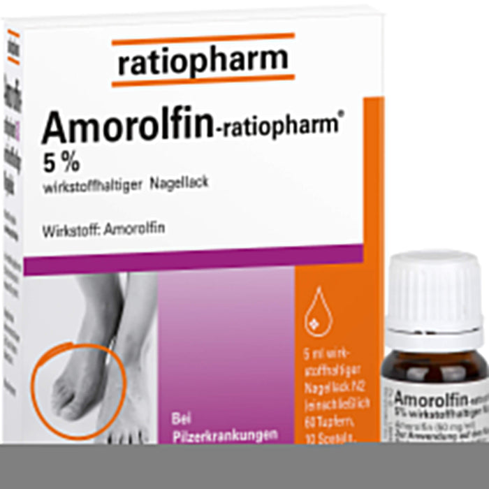 Amorolfin-ratiopharm  5% wirkstoffhaltiger Nagellack, 5 ml Wirkstoffhaltiger Nagellack
