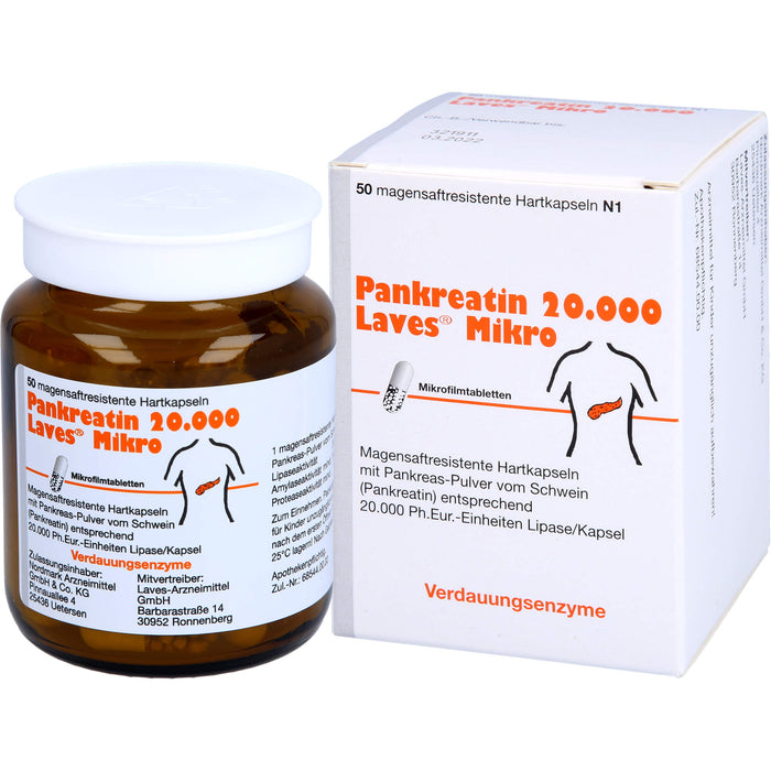 Laves Pankreatin 20.000 Hartkapseln, 50 pcs. Capsules