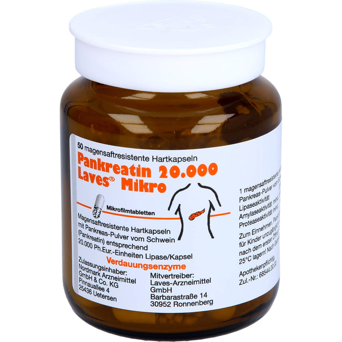 Laves Pankreatin 20.000 Hartkapseln, 50 pcs. Capsules