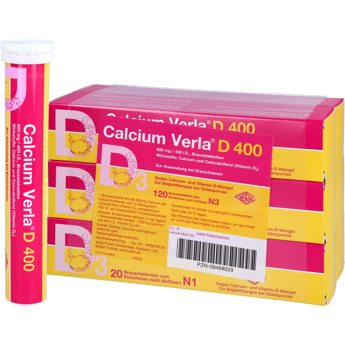 Calcium Verla D 400 Brausetabletten, 120 pcs. Effervescent tablets