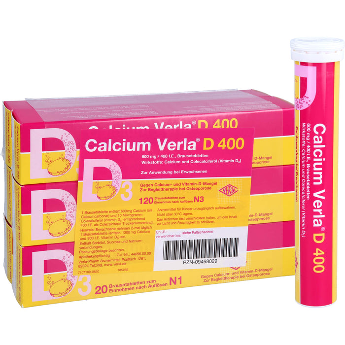 Calcium Verla D 400 Brausetabletten, 120 pcs. Effervescent tablets